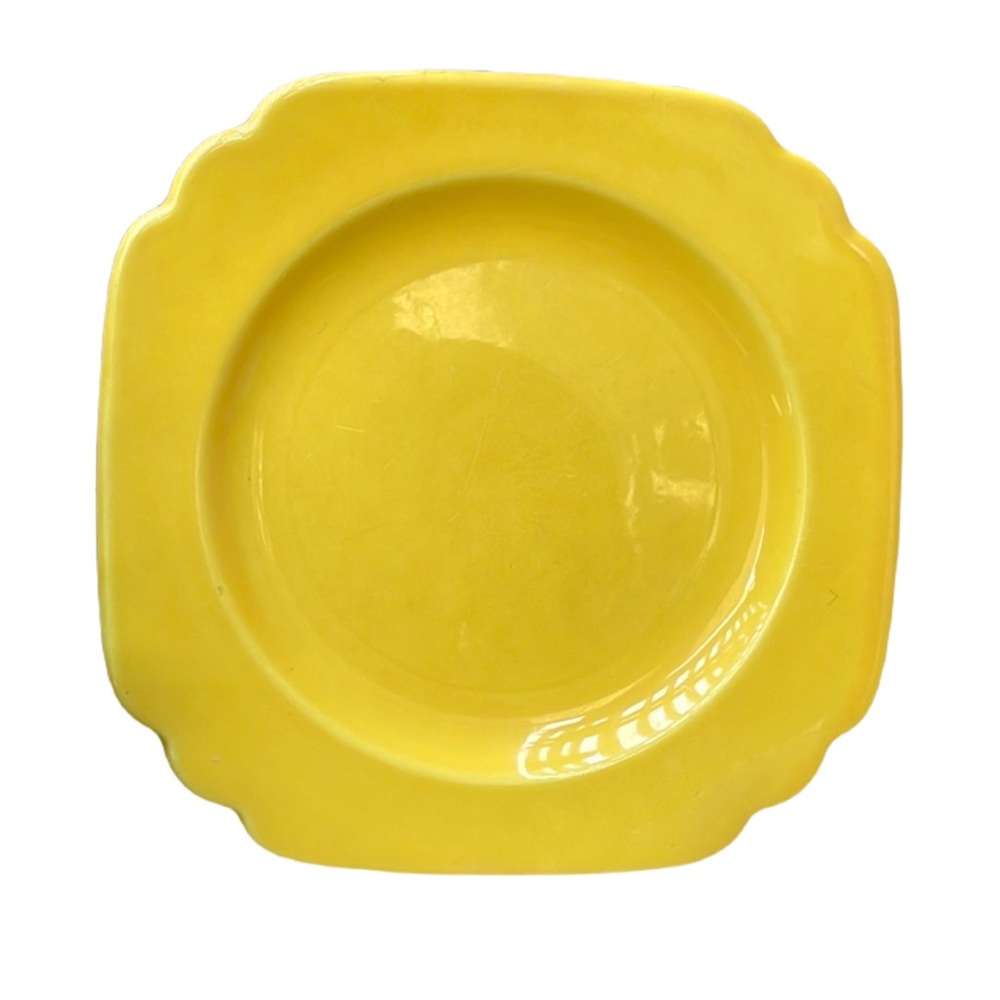 Vintage Yellow Riviera Dessert Plate by Homer Laughlin